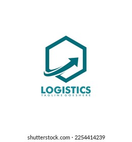 Logotipo de carga, Logotipo de transporte logístico Ilustración vectorial