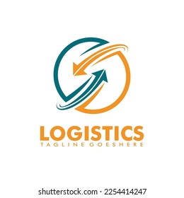 Logotipo de carga, Logotipo de transporte logístico Ilustración vectorial