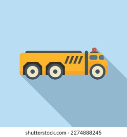 Cargo machine icon flat vector. Airport ground. Fuel flight