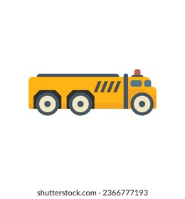 Cargo machine icon flat vector. Airport ground. Fuel flight isolated