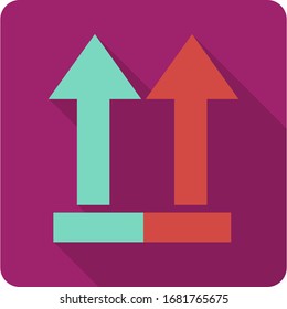 Marca de carga, coche de entrega. Icono de vector plano. Icono de coche de la mano del vector. Entrega de carga. Símbolo de cuadro. Conjunto de marcas con sombra