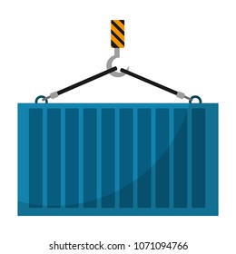 cargo metal container hanging of the hook