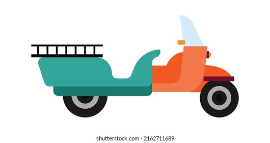 Cargo motorcycle Public Transport. Vector illustration