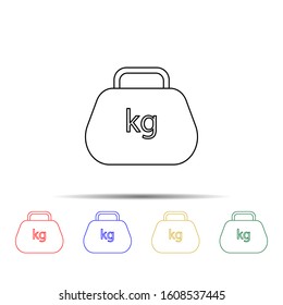 cargo multi color style icon. Simple thin line, outline vector of measure icons for ui and ux, website or mobile application