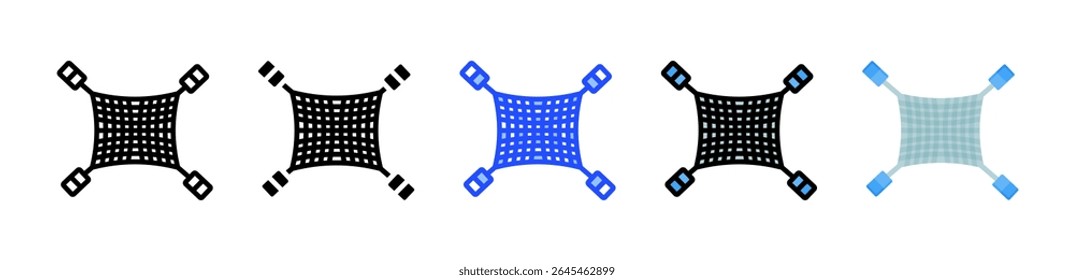 Cargo Net Icon Kollektion mit mehreren Stilen