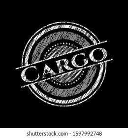 Cargo on chalkboard. Vector Illustration. Detailed.