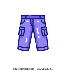 Cargo Pant Y2K Vector Icon Illustration