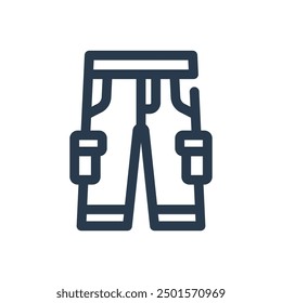 Cargo Pant Y2K Vector Icon Illustration