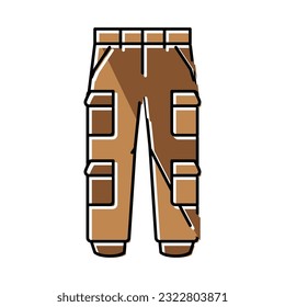 cargo pants clothes color icon vector. cargo pants clothes sign. isolated symbol illustration