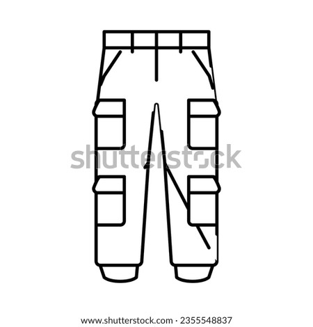 cargo pants clothes line icon vector. cargo pants clothes sign. isolated contour symbol black illustration