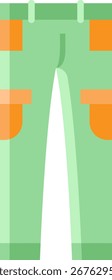 Cargo Pants Flat Vector Illustration