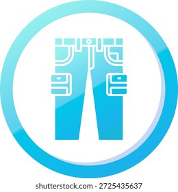 Pantalones de carga Line Vector Icon Design