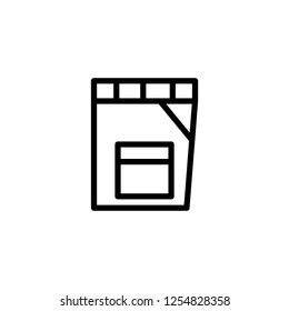Cargo pants, vector icon in line, outline, flat style