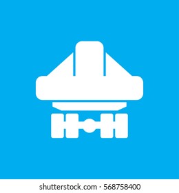 cargo plane back view icon illustration isolated vector sign symbol