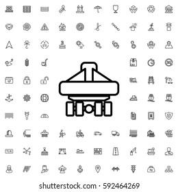 cargo plane back view icon illustration isolated vector sign symbol. Logistic icons vector set.