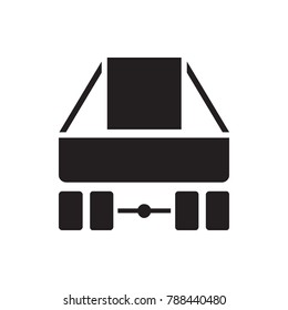 cargo plane back view icon illustration isolated vector sign symbol
