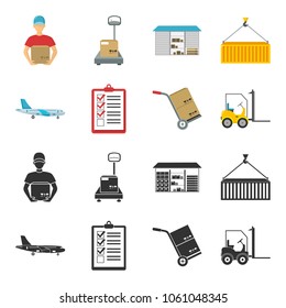 Cargo plane, cart for transportation, boxes, forklift, documents.Logistic,set collection icons in black,cartoon style vector symbol stock illustration web.