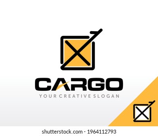 Cargo Plane Company Logo. Logistic Transportation Logo Vector Illustration