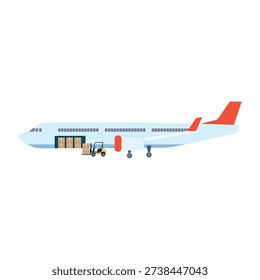 Cargo Plane flat illustration. air logistics vector illustration.