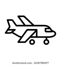 Cargo plane icon on white background vector
Vector line icon logistics