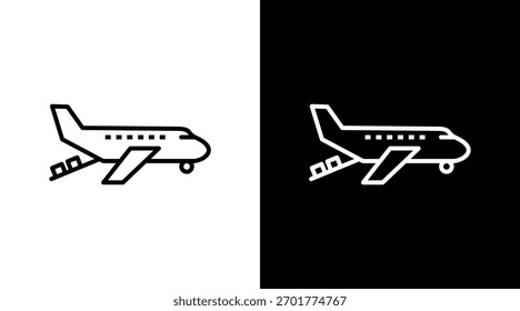 Cargo Planer White Icon Set Design