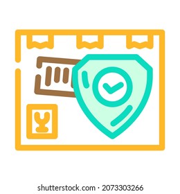 vector de icono de color de protección de carga. signo de protección de carga. ilustración de símbolo aislado