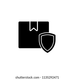 Cargo Protection Icon. outline icon. Security concept with cargo. Isolated Illustration. App Symbol or UI element.