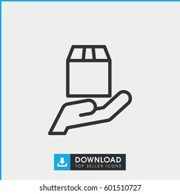 cargo protection icon. simple outline cargo protection vector icon. on white background.