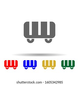 Cargo, railroad, wagon multi color style icon. Simple glyph, flat vector of transport icons for ui and ux, website or mobile application
