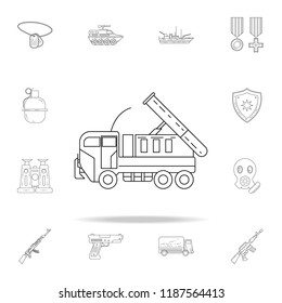 cargo rocket launcher icon. Army icons universal set for web and mobile