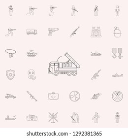 cargo rocket launcher icon. Army icons universal set for web and mobile