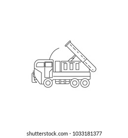 cargo rocket launcher icon. Element of military icon for mobile concept and web apps. Thin line icon for website design and development, app development. Premium icon on white background