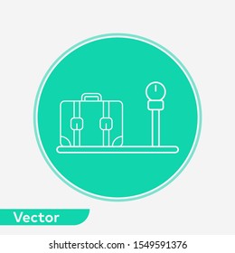 Cargo scale vector icon sign symbol