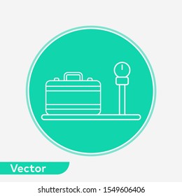 Cargo scale vector icon sign symbol