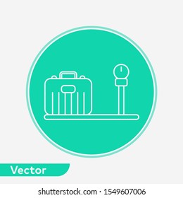 Cargo scale vector icon sign symbol