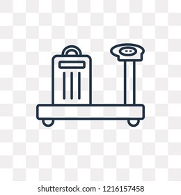 Cargo Scale vector outline icon isolated on transparent background, high quality linear Cargo Scale transparency concept can be used web and mobile