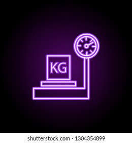 cargo scales outline icon. Elements of Cargo logistic in neon style icons. Simple icon for websites, web design, mobile app, info graphics