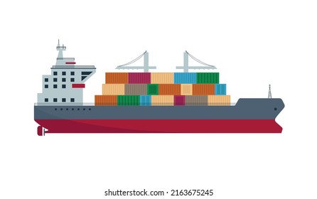 Cargo Sea Ship Seaway Ocean Delivery Stock Vector (Royalty Free ...