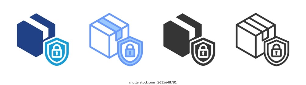Cargo Security icon set multiple style collection
