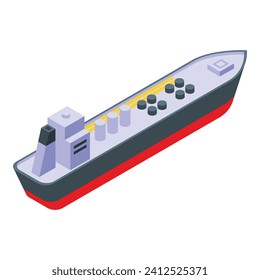 Icono de contenedor de envío de carga vector isométrico. Abastecimiento de agua. Líquido natural