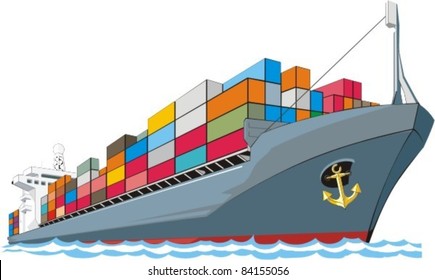 cargo ship with containers