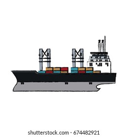 cargo ship containers export cranes industrial