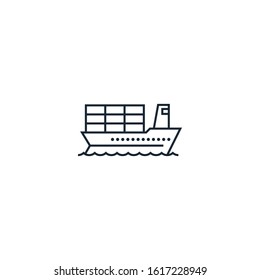 Cargo ship creative icon. From Transport icons collection. Isolated Cargo ship sign on white background