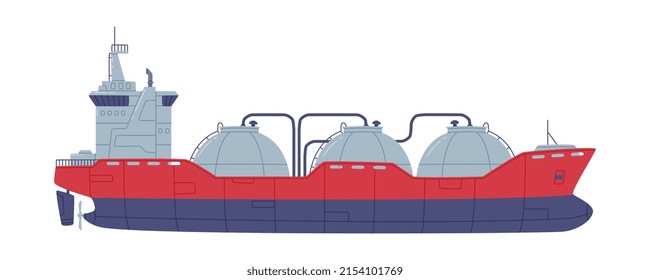 Frachtschiff als Frachtguttransport Logistics Service Vektorgrafik