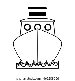 cargo ship frontview icon image 