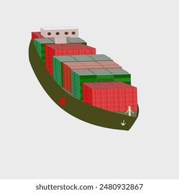 Un buque de carga lleno de contenedores
