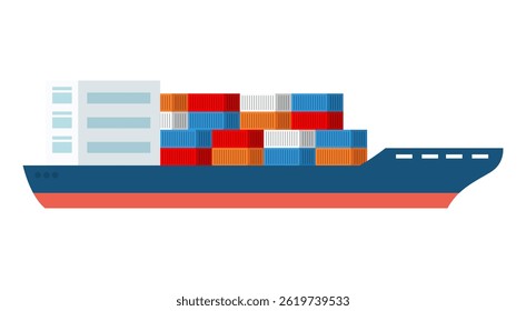 a cargo ship full of containers
