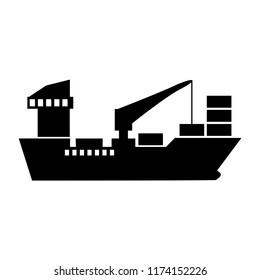Cargo ship icon