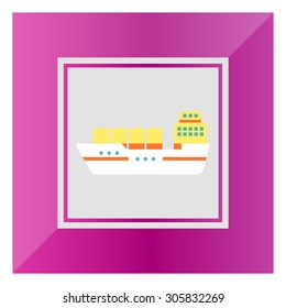Cargo ship icon