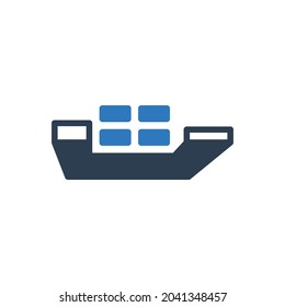 Cargo Ship Icon - Container Ship Icon
